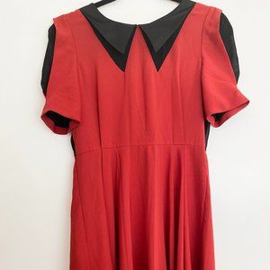 red and black Gothic summer dress